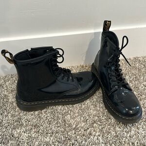 Doc Marten Youth patent leather lace up boot